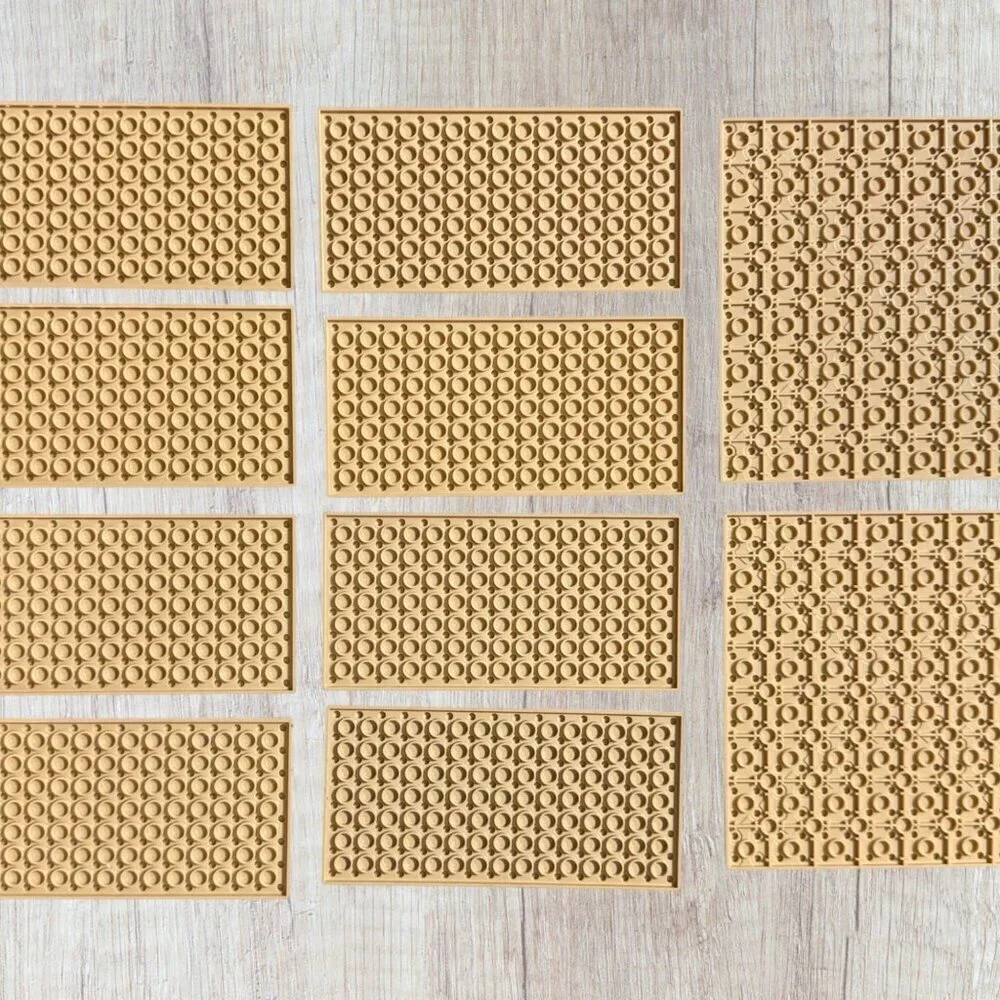 LEGO Tan Baseplates Lot Building Plates MOC Sand Beige Terrain Authentic 16 x 16